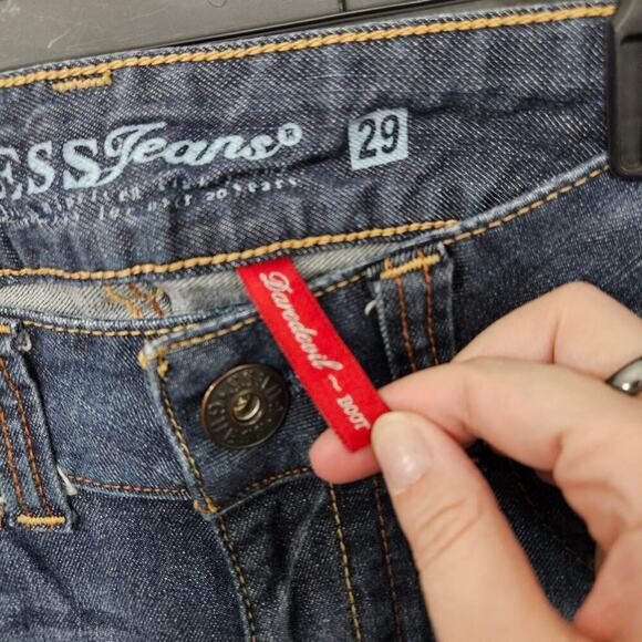 Y2K Guess Jeans Women Daredevil Bootcut Low Rise Jeans Size 29 Medium Stretch - Picture 3 of 5